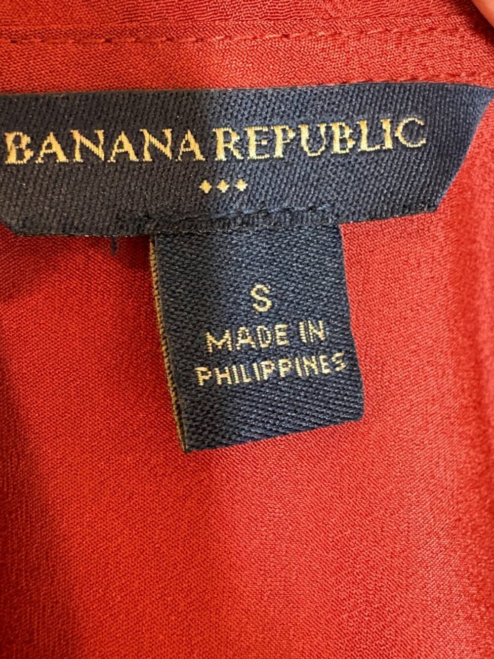 Rust Sleeveless Tie Blouse Banana Republic - Picture 5 of 9